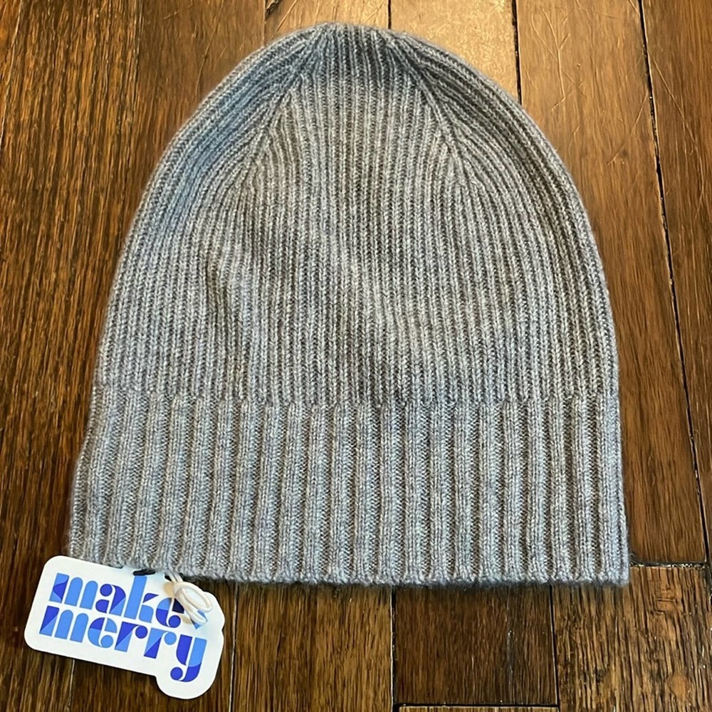 Nordstrom Cashmere Blend Gray Beanie New with gift tag‎